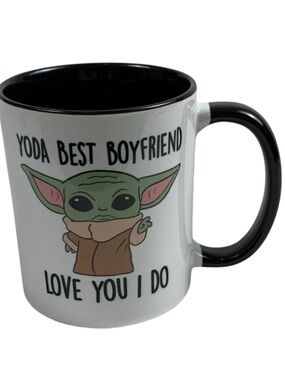 Yoda Best Boyfriend Mug - Black and White